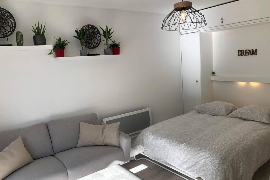 Grand Studio Cabine 30 M² Centre Ville, Refait A Neuf Pour Vous ! Climatise La Grande Motte Bagian luar foto